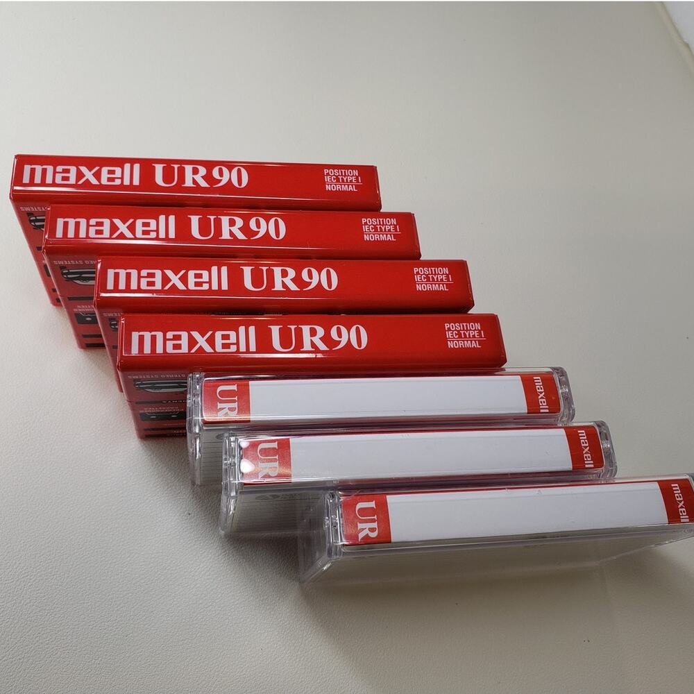 Maxell UR-90 Blank Audio Cassette Tapes - Super Size 7 Pack 90 Min